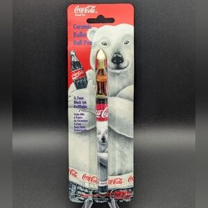 Sealed Vintage 1996 Coca Cola POLAR BEAR Roller Ball Pen - Coke Collectible NOS